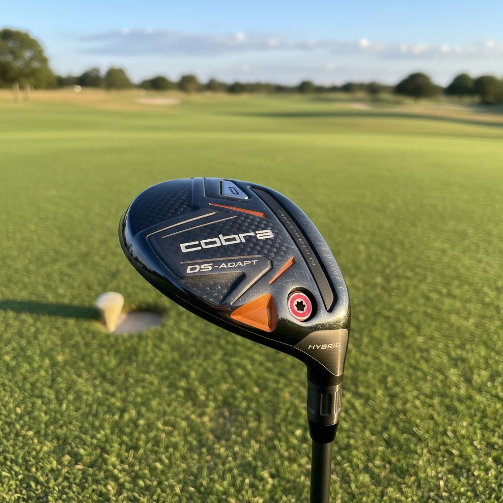 Cobra DS-ADAPT Hybrid Golf Club displayed on a green
