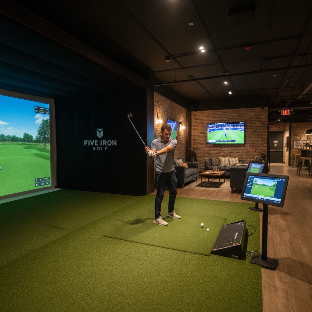 Trackman golf simulator at Five Iron Golf Nashville