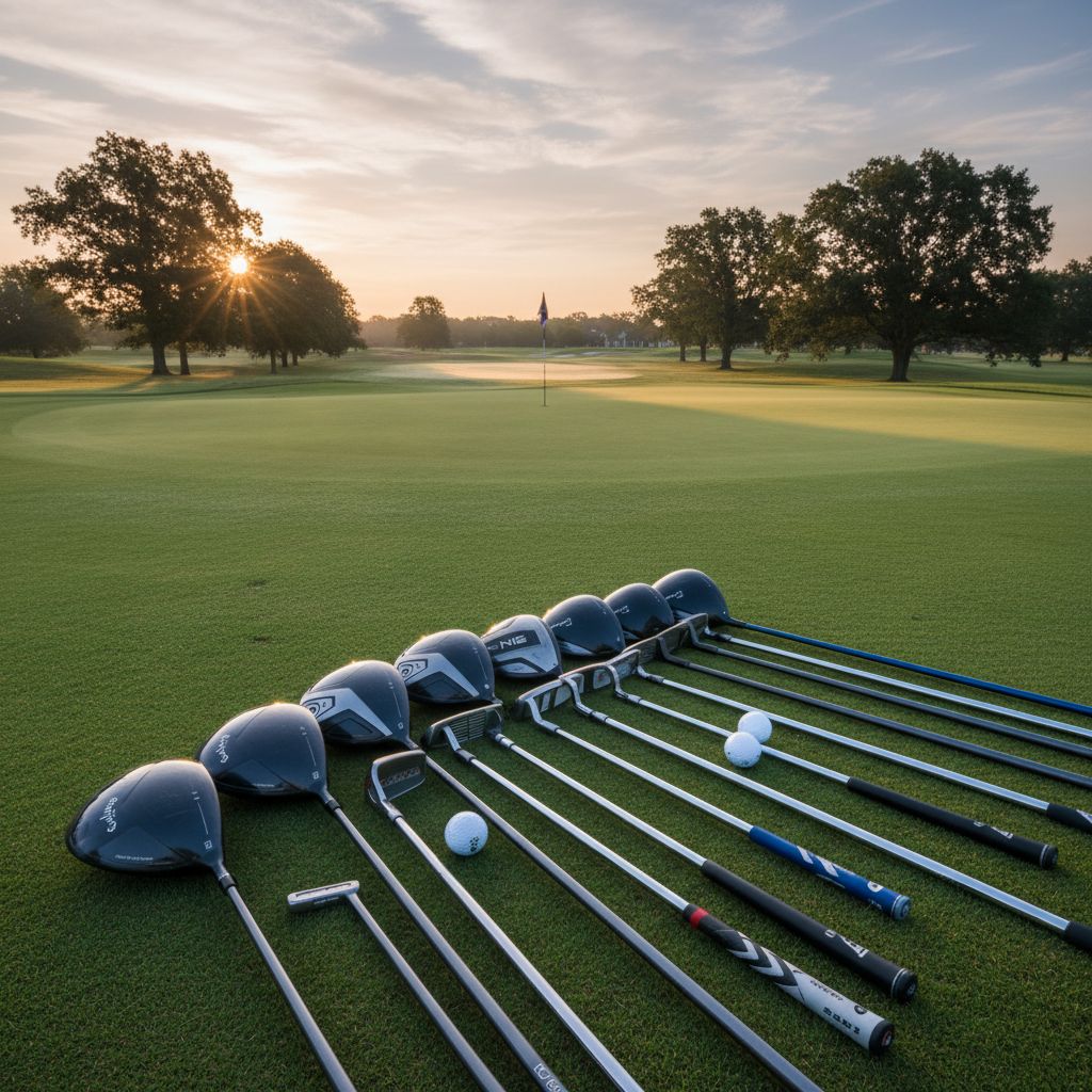 Innovative golf equipment from 2025 showing drivers and putters