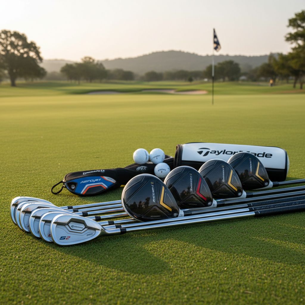 Golf clubs featuring Cobra S2 Forged irons and modern drivers