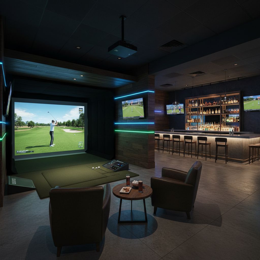 Golf simulator and sports bar in downtown Scranton