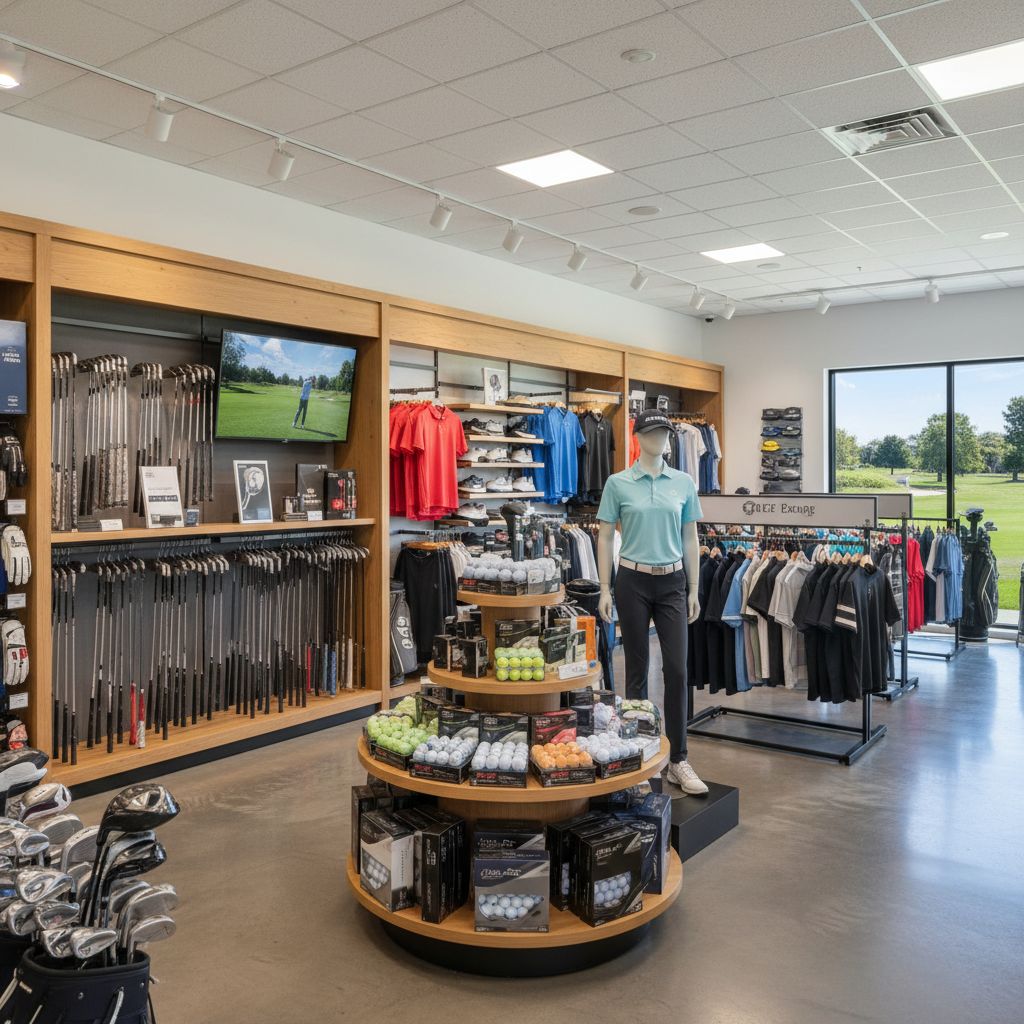A variety of golfer gifts on display at the PGA Tour Superstore