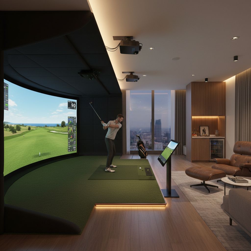 High-quality indoor golf simulator equipment from The Indoor Golf Shop