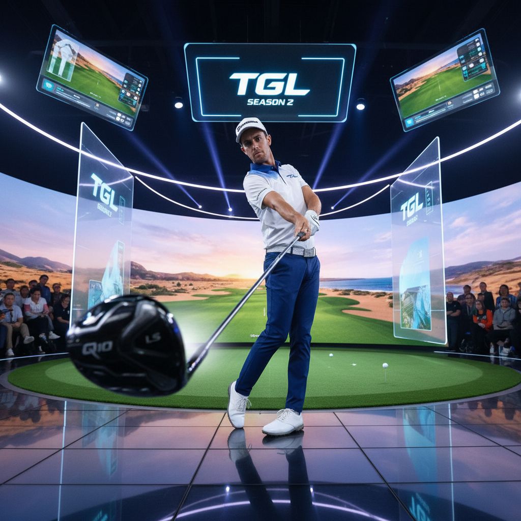Matt Fitzpatrick demonstrating power with golf clubs
