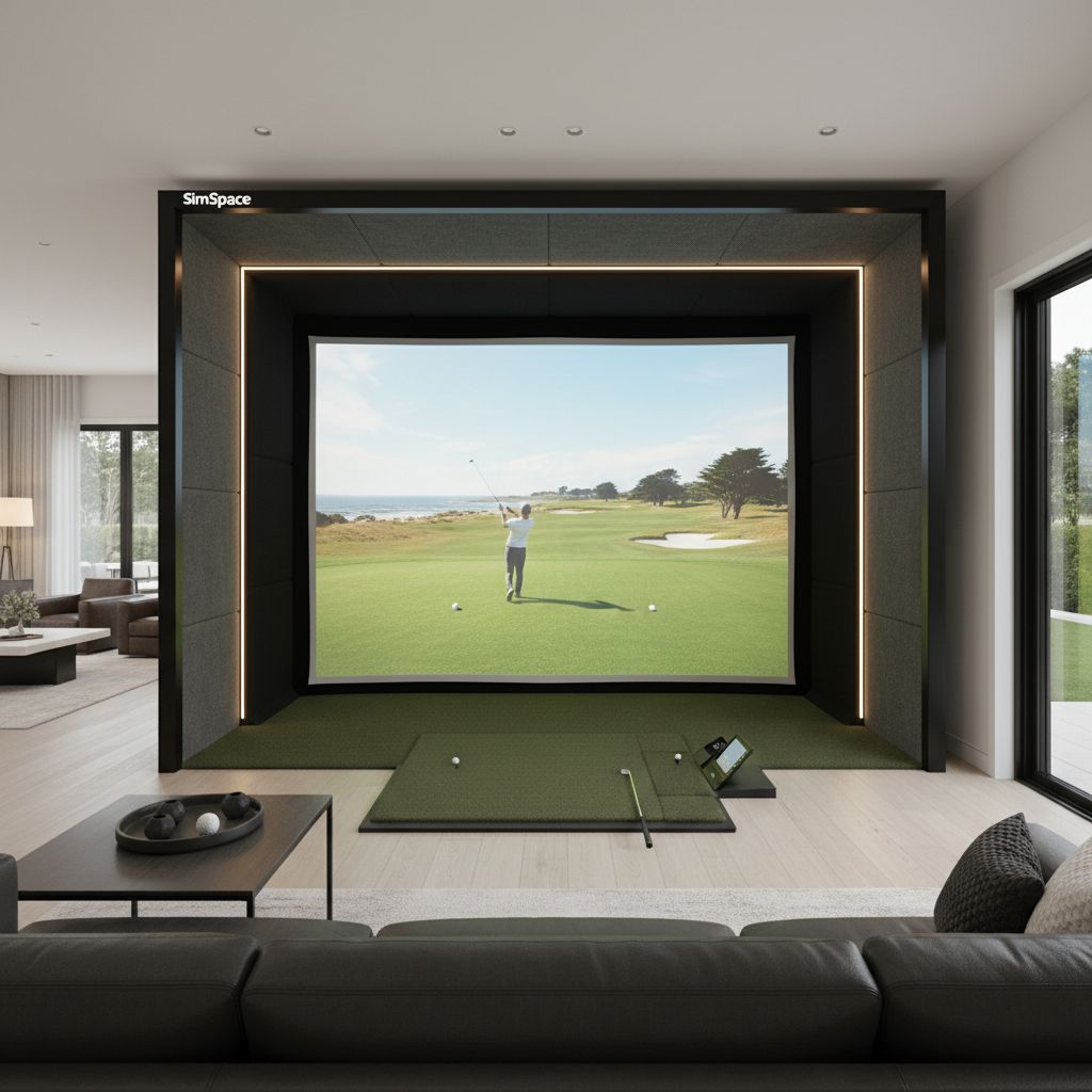 SimSpace Golf Simulator Enclosure with 4K impact screen