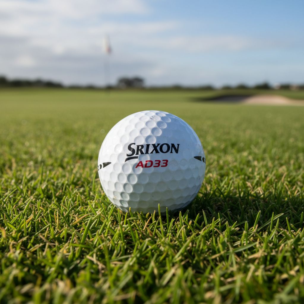 Srixon AD333 golf ball on a green background