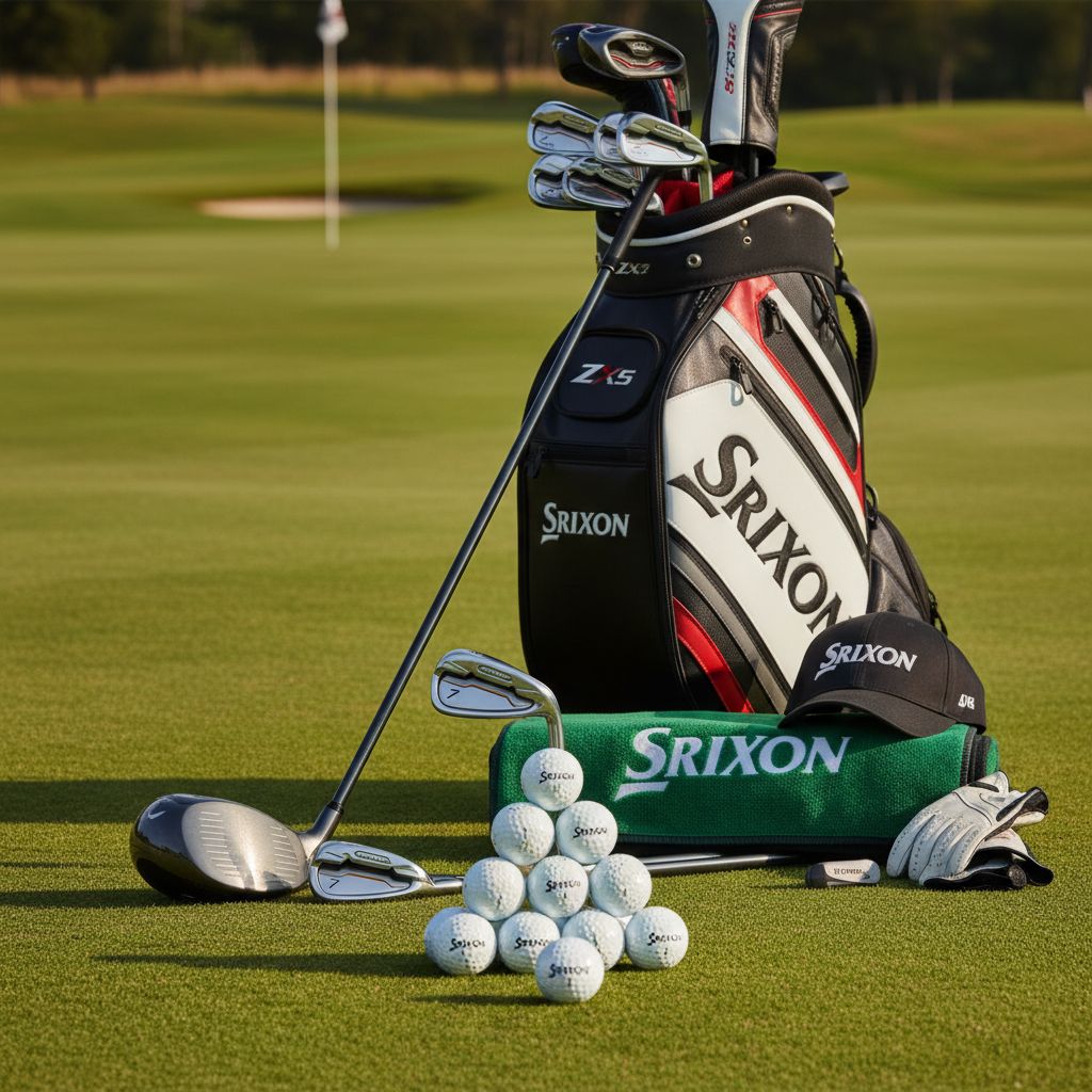 Selection of Srixon golf balls, clubs, and accessories for gifting