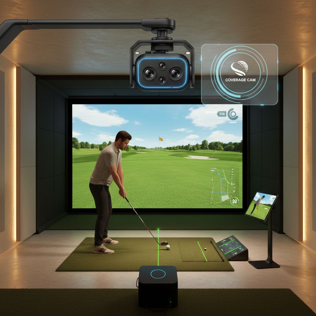 Innovative Coverage Cam technology for indoor golf