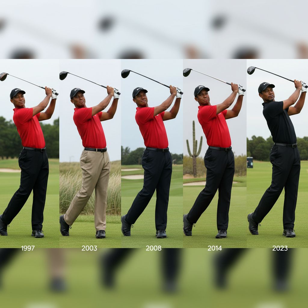 Collection of golf drivers used by Tiger Woods