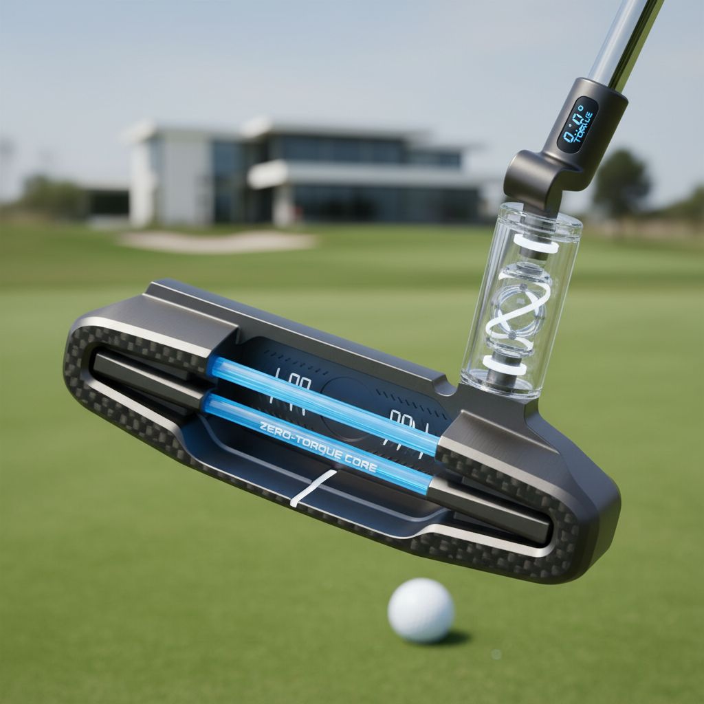 Zero-torque putters and professional golfer equipment setups