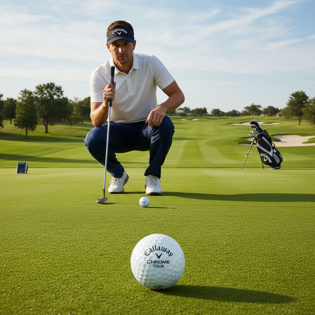 Callaway Chrome Tour 2026 golf ball on a golf tee