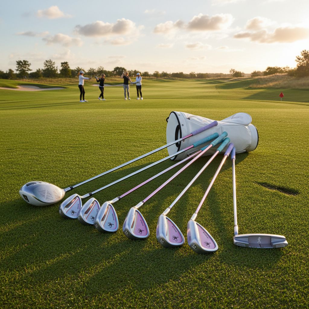 Women golfers using custom fitted golf clubs