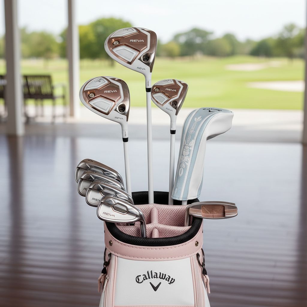 Women golfers receiving custom club fitting services