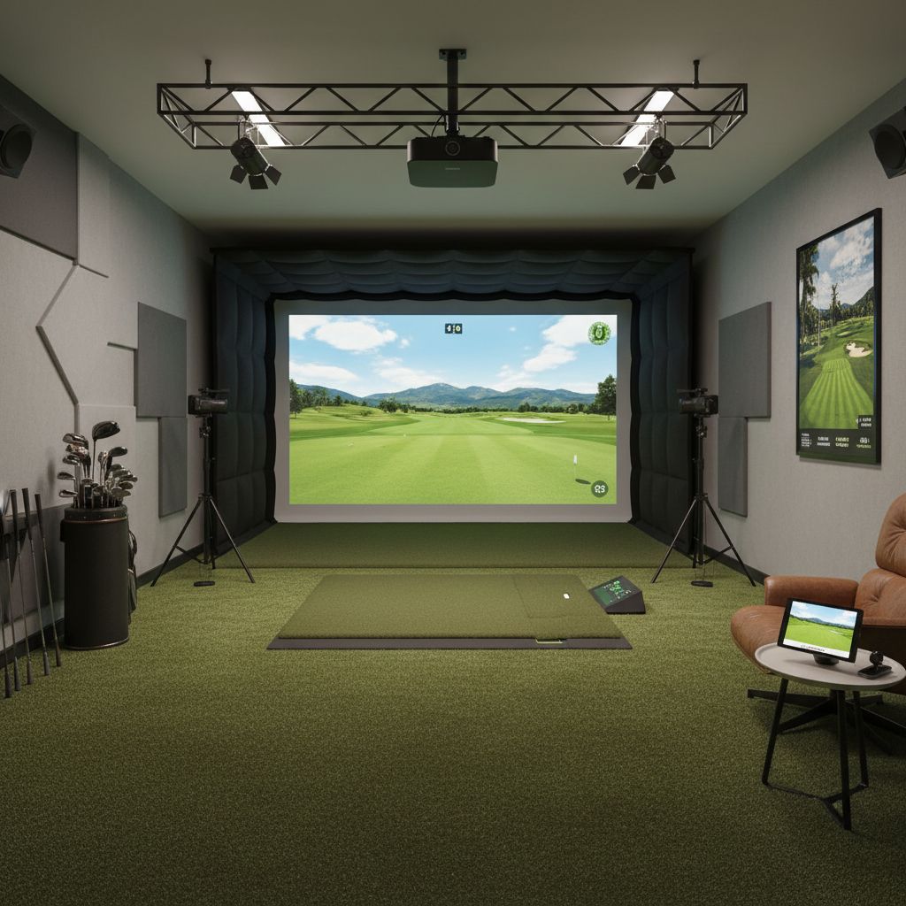 Advanced golf simulator bays at Fairway24 Golf