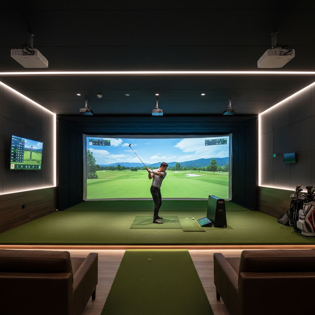 52-foot wide golf simulator for improved practice