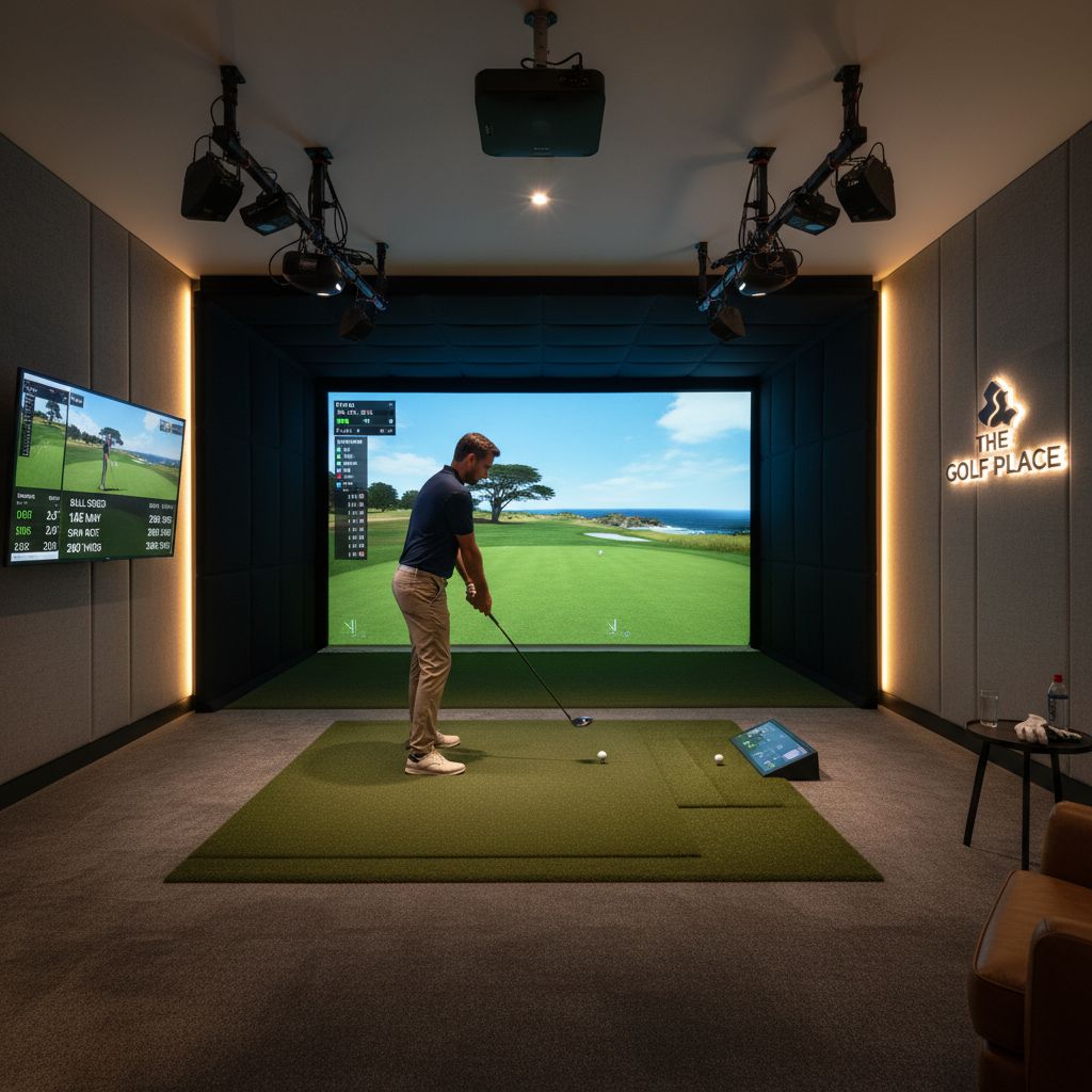 Golf simulator technology enhancing instruction at The Golf Place