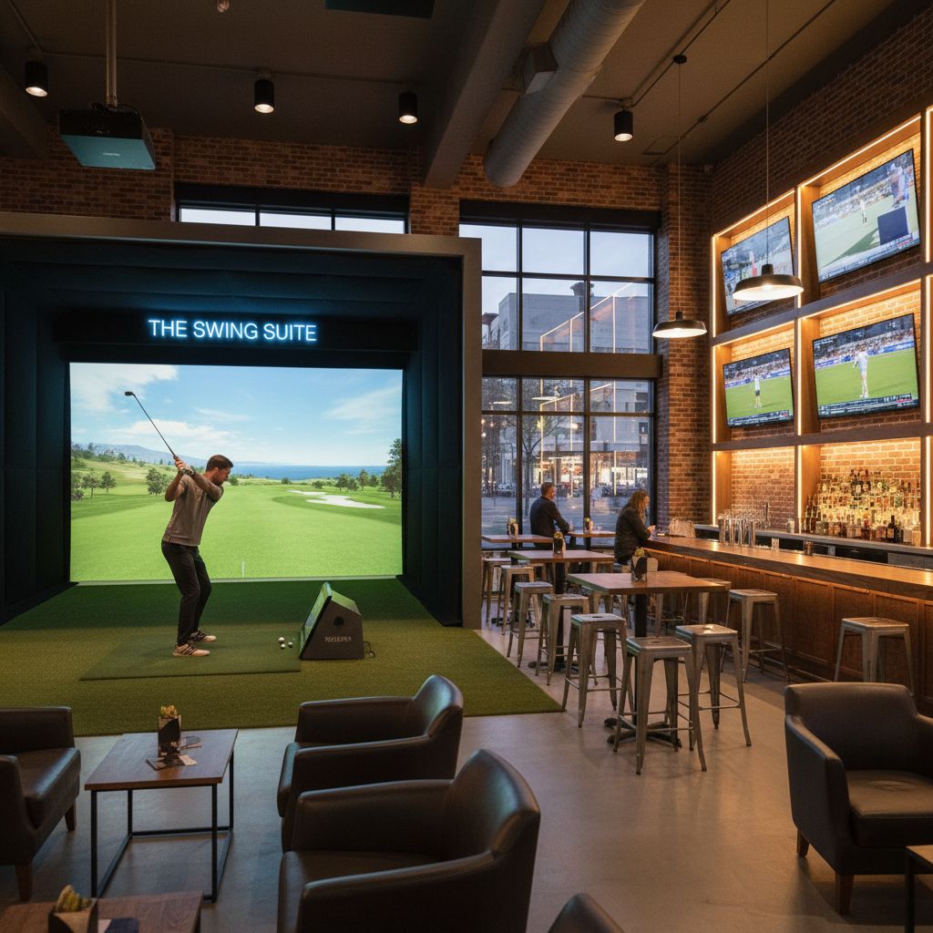 State-of-the-art golf simulator in Lancaster sports bar