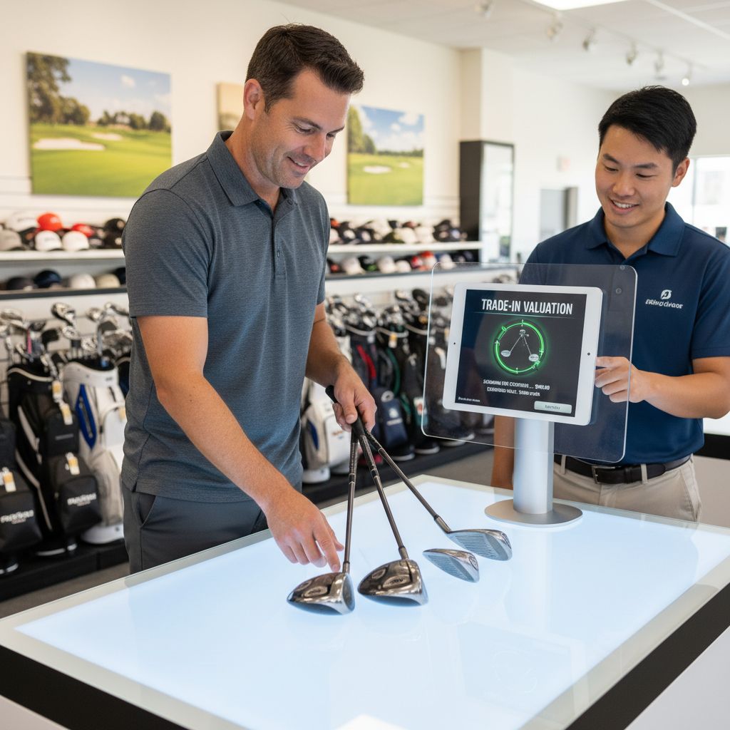 Golf clubs ready for trade-in at Golfstix ClubBuyer platform