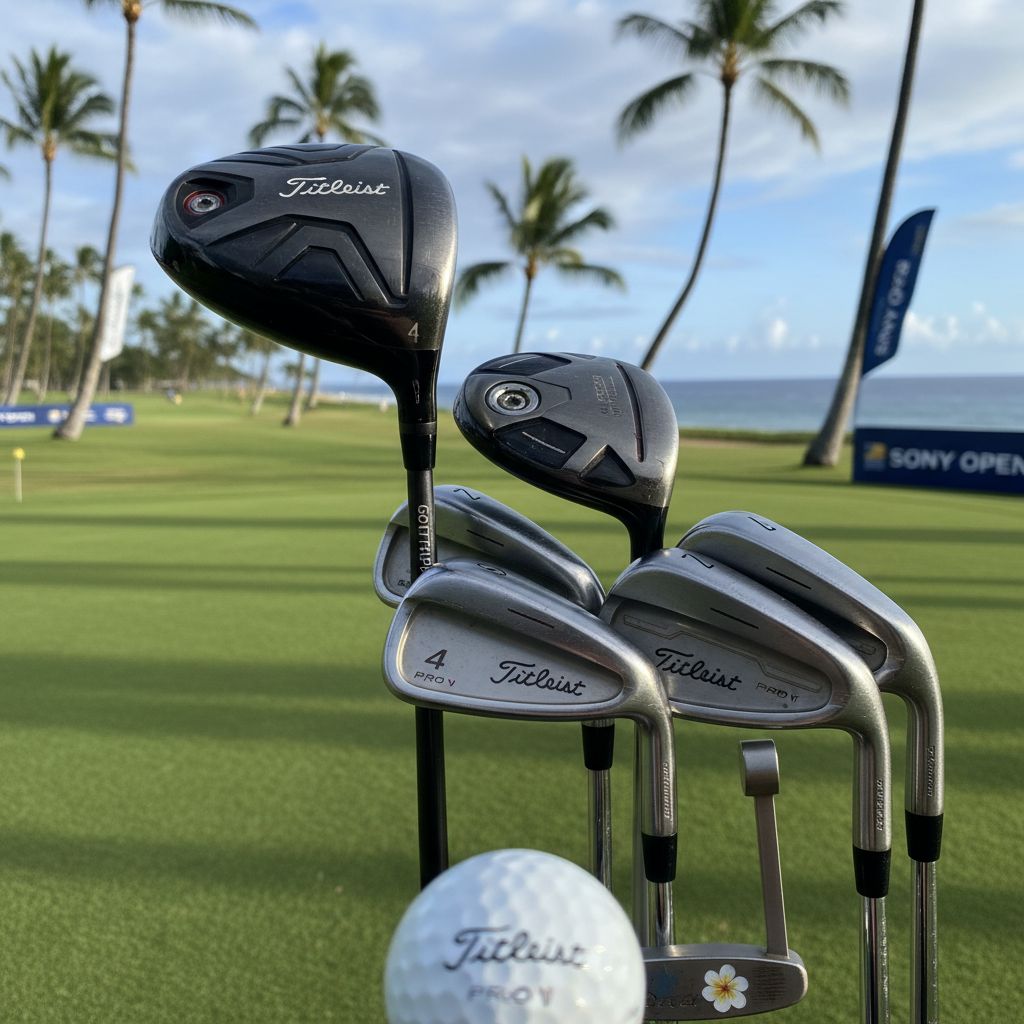 Chris Gotterup with Bridgestone golf balls and clubs