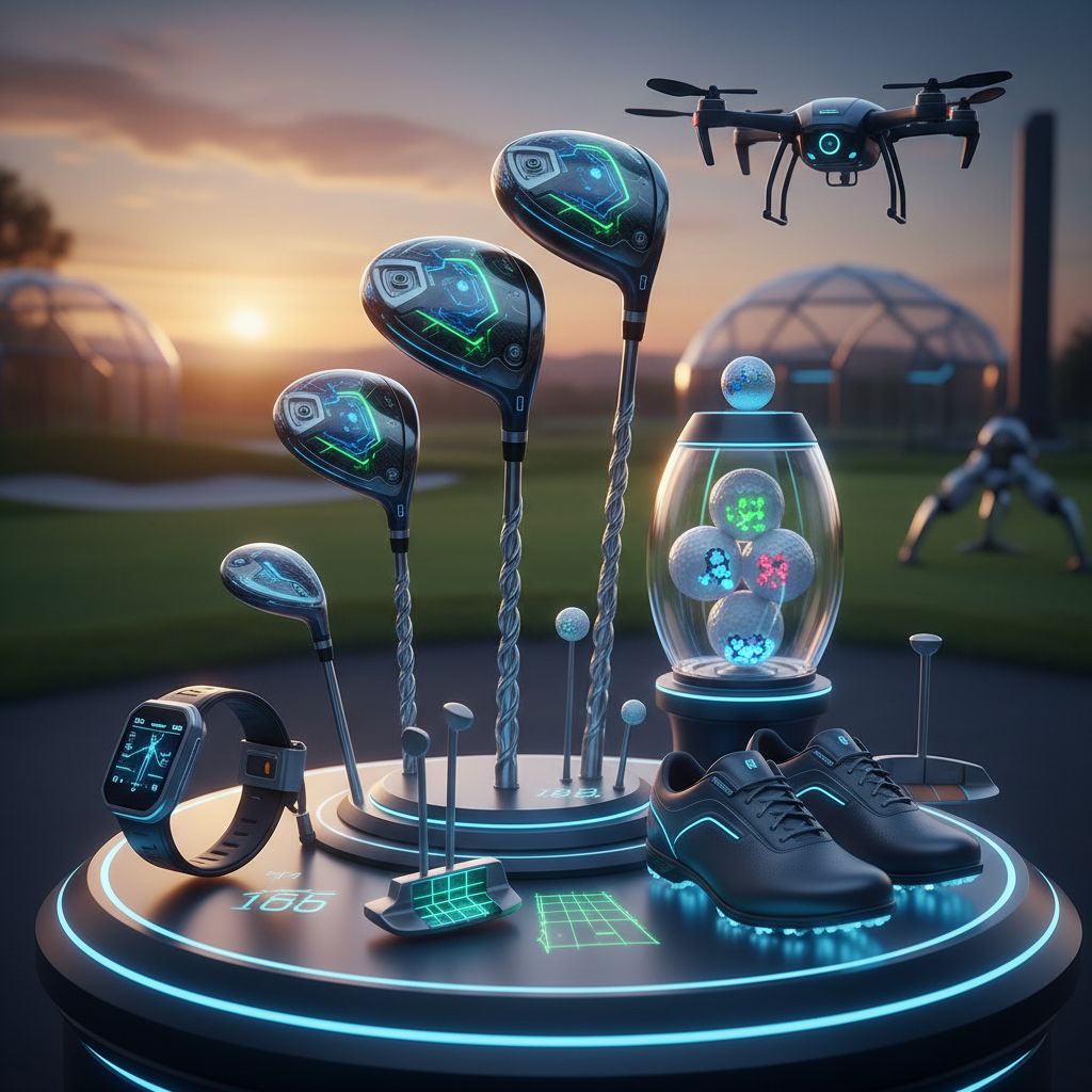 Advanced golf equipment including clubs and accessories