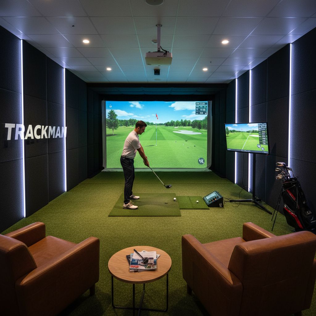 Trackman golf simulator used in Majors Golf facility