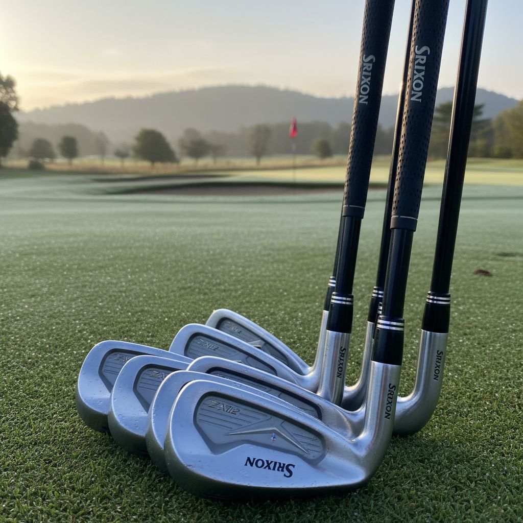 Srixon ZXiR Irons displayed on a golf course