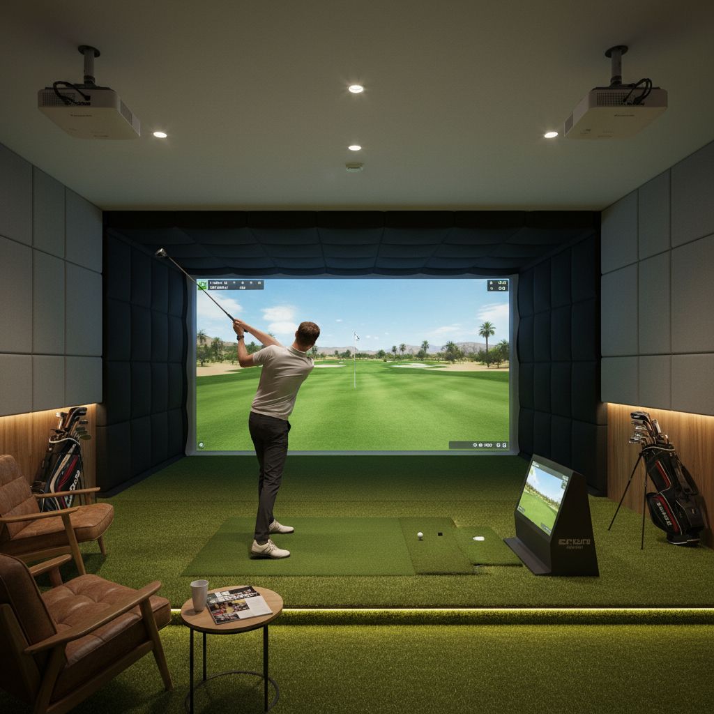 Golf simulate indoor experience