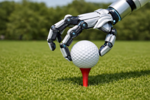 Robotic Hands holding a golf ball
