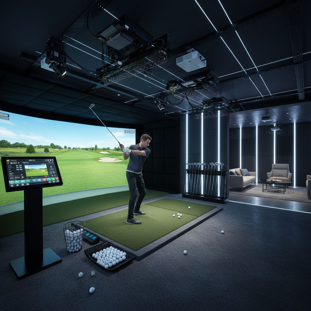 A new high-tech golf simulator at Shawnee Inn & Golf Resort