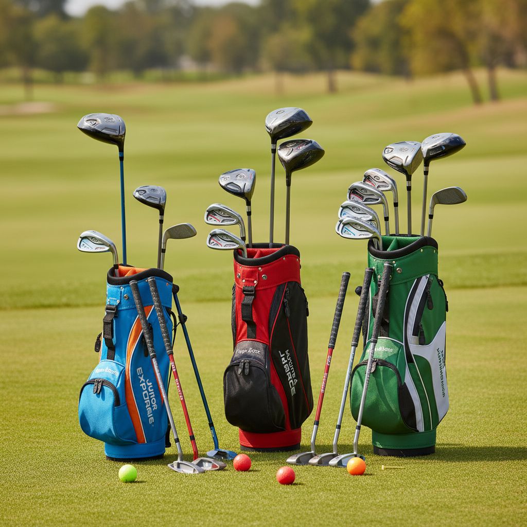 Selection of kids golf club sets designed for young golfers