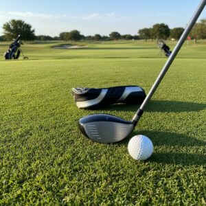 New fairway wood club displayed on a golf course