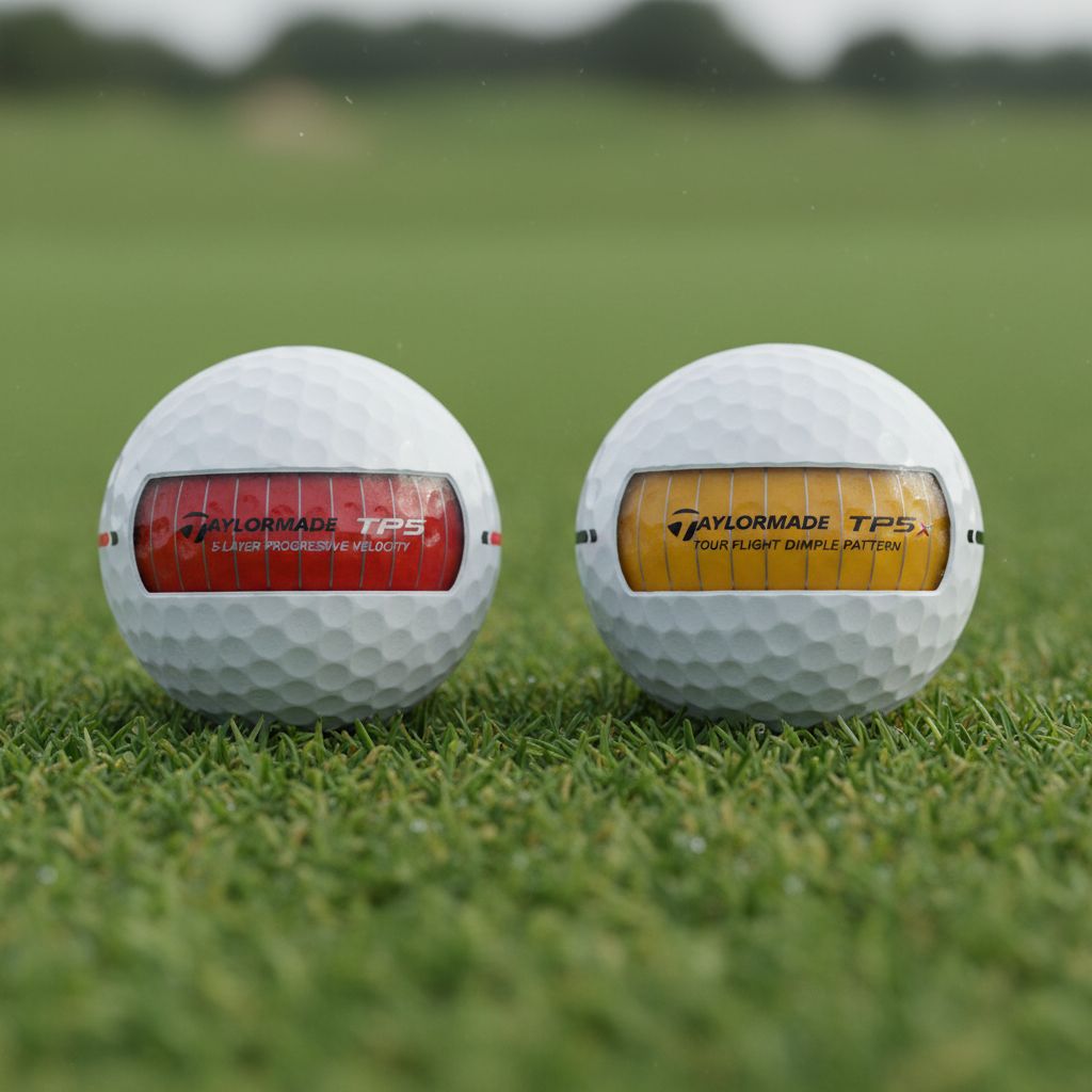 TaylorMade TP5 and TP5x golf balls featuring invisible revolutionary technology.