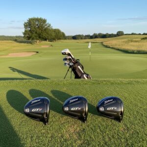 Titleist GT drivers showcased on a golf tee