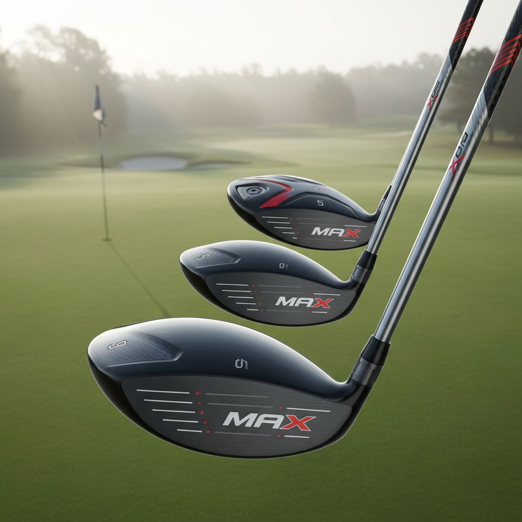 Tour Edge Hot Launch Max Golf Clubs displayed together